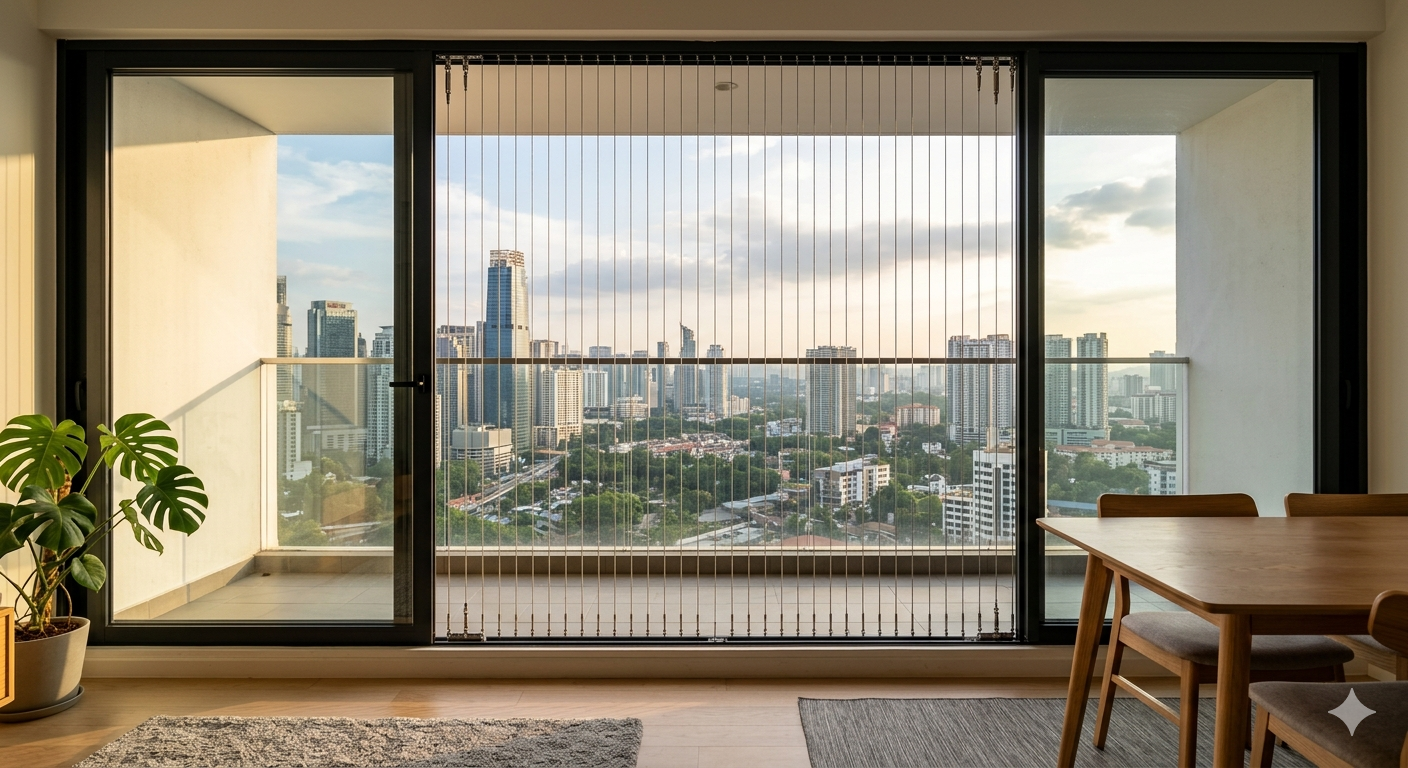 Stainless Steel Window Invisible Grills